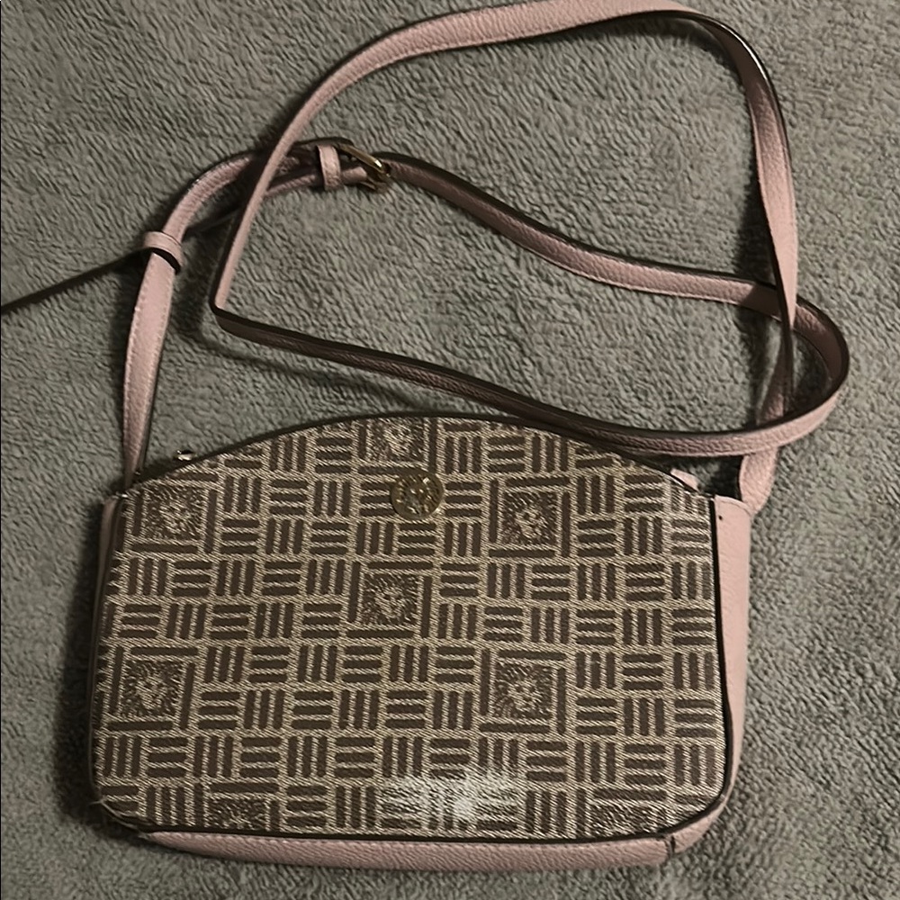Anne Klein Brown and Pink Crossbody Bag